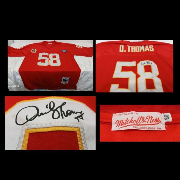 Autographed Mitchell & Ness Derrick Thomas Red Kansas City Chiefs 1994 Jersey - Picture 1 of 6